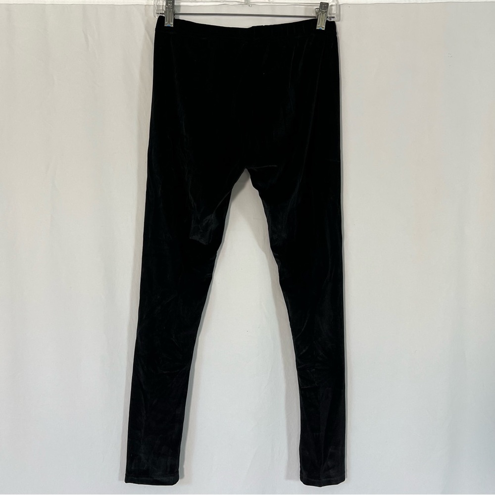 Shosho Velvet Black Pull On Pants Leggings - Picture 5 of 9